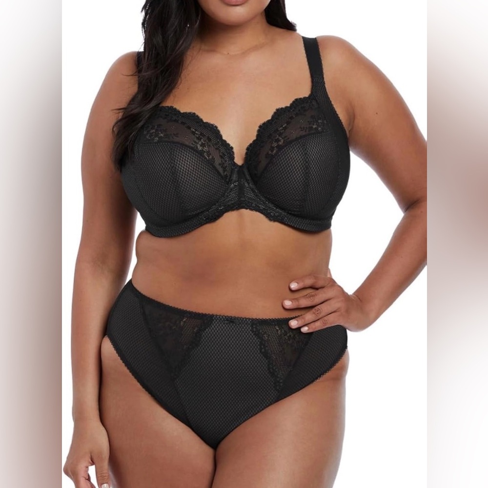 Elomi Women's Charley Stretch Underwire Plunge Bra 34J - Picture 4 of 7
